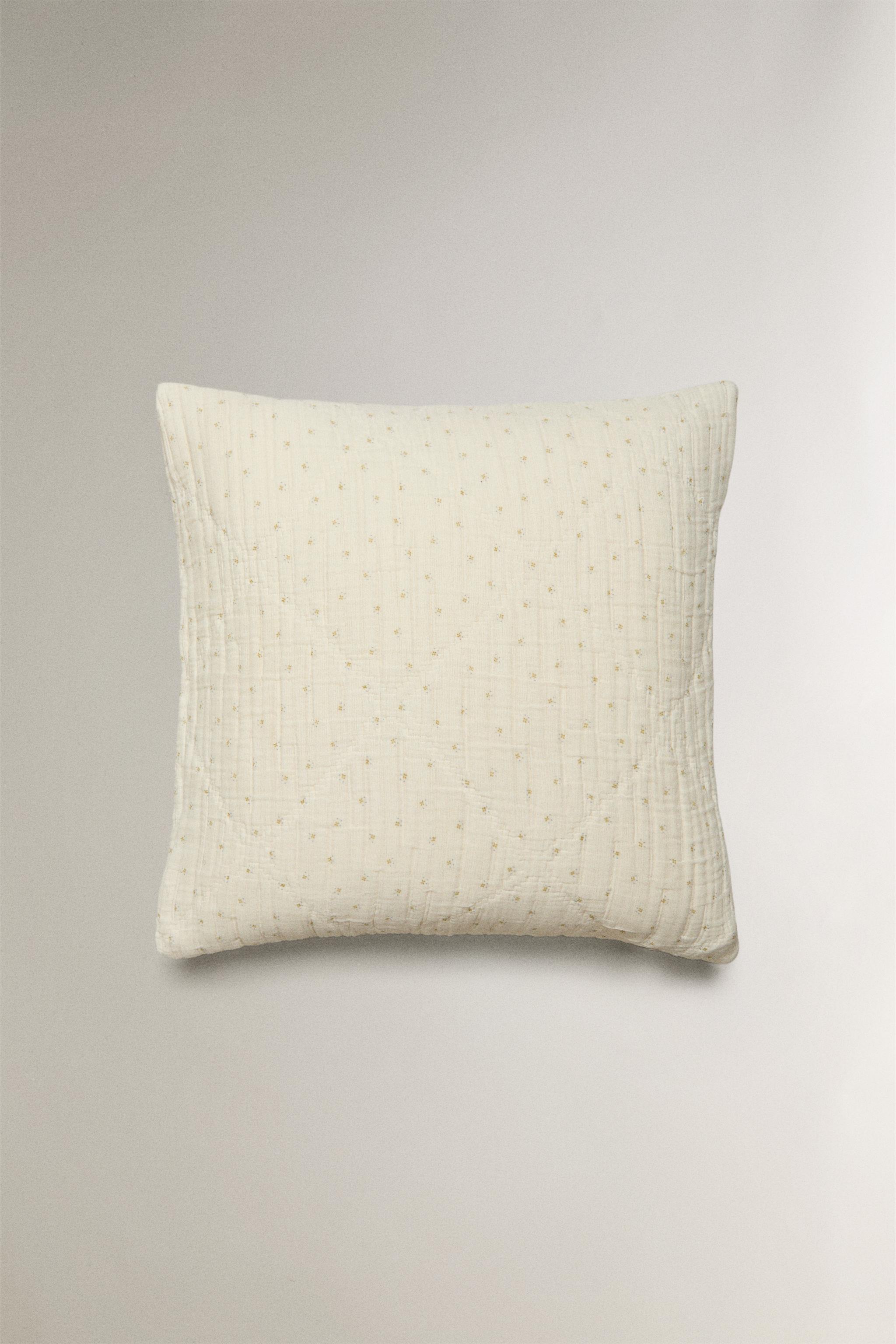 HOUSSE DE COUSSIN ENFANT GAZE FLORALE